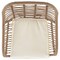 Manhattan Comfort Antibes 1.0 Steel Rattan 3-Piece Patio Conversation Set with Cushions in Cream OD-CV010-CR - alternate 6